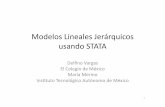 Modelos Lineales Jerárquicos usando STATA - …fm · 1 Modelos Lineales Jerárquicos usando STATA Delﬁno Vargas El Colegio de México María Merino Instuto Tecnológico