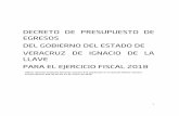 DECRETO DE PRESUPUESTO DE EGRESOS DEL …repositorio.veracruz.gob.mx/finanzas/wp-content/... · Criterios:Los Lineamientos para la elaboración del Presupuesto de Egresos para el