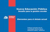 Desafío para la gestión escolar Elementos para el debate ... ESCOLAR EN... · calidad de los aprendizajes en educación escolar: ... para la educación pública de gestión local