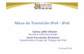 Mesa de Transición IPv4 - IPv6 - inicio | Cudi · Mesa de Transición IPv4 ‐IPv6 Salma Jalife Villalón Asuntos Internacionales Azael Fernández Alcántara Coordddinador Grupo