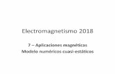 Electromagnetismo 2018 - materias.fi.uba.armaterias.fi.uba.ar/6209/download/CLASES/1-07-Aplicaciones... · El producto de la energía para imanes de Alnico varía entre 1.5 y 7.5