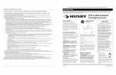 Garantía Limitada - Husky Compresor lubricado con … Compressors... · Garantía Limitada - Husky Compresor lubricado con aceite por Campbell Hausfeld 1. DURACIÓN: A partir de