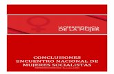Conclusiones Encuentro Nacional de Mujeres Socialistasjschile.cl/wp-content/uploads/2015/08/Conclusiones-Encuentro... · a la vida personal y familiar, al contrario es parte integral