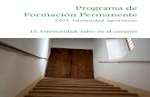 Programa de Formación Permanente - Sitio oficial de la ...€¦ · de la interioridad, de la que intentaremos decir alguna palabra ayudados de la espiritualidad agustiniana, nos