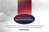 PRESENTACIÓN - Conalep Sonora · de la comunidad escolar, así como de las instancias estatales y nacionales coordinadores del nivel educativo medio superior, forjarán una institución