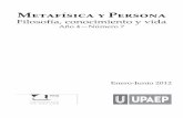 Metafísica y Persona - metyper.commetyper.com/wp-content/uploads/2014/12/MYP_R7_N1_WEB.pdf · Antonio Millán-Puelles ha ... es para Platón la representativa respuesta a la filosofía