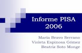Informe PISA 2006 - pepe57.files.wordpress.com · Informe PISA 2006 María Bravo Serrano ... La lluvia normal es ligeramente ácida porque ha absorbido algo del dióxido de carbono