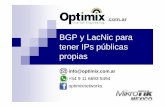 BGP y LacNic para tener IPs públicas propias - … · En caso de querer participar de NAPs, o implementar adentro de nuestra red réplicas de Google, Netflix, ya contaremos con la