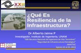 ¿Qué Es Resiliencia de la Infraestructura? - amivtac.orgamivtac.org/xxiirnacional/assets/ppt_alberto_jaime.pdf · costera, 19,000 muertos y un millón de edificios y ... (métodos