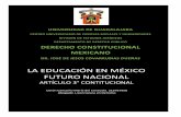 educación en México. Futuro Nacional - ief.jalisco.gob.mx · Fue la Reforma Liberal de 1833-1834 la que a través de sus lineamientos en materia educativa, ... En esa Reforma, en