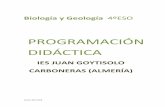 PROGRAMACIÓN DIDÁCTICA - iesjuangoytisolo.esiesjuangoytisolo.es/images/Departamentos/Biologia/program-bio-geo4... · para posibilitar el aprendizaje del alumnado y el logro de los