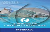 PROGRAMA - aeartroscopia.com · ICC: Implantes de condrocitos autólogos Dra. I. Guillén Manejo rehabilitador tras cirugía condral Dra. F. Calduch 17:30 h. VIDEOTÉCNICAS Y DEBATE