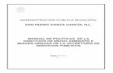 SAN PEDRO GARZA GARCÍA, N.L. MANUAL DE POLÍTICAS DE … · administraciÓn pÚblica municipal san pedro garza garcÍa, n.l. manual de polÍticas de la direccion de medio ambiente