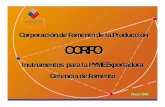 Corporación de Fomento de la Producción CORFO Empresarial/2.4... · Línea de Acción del Fomento a) Mejorar la Gestión básica b) Implementar y certificar Sistema de gestión