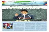 Bolivianos festejaron a la Madre Tierra en su día · Separata especial Día Internacional de la Madre Tierra No. 3 - 2015 Páginas 4 Bolivianos festejaron a la Madre Tierra en su