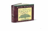 También por Rick Warren - riotarjetas.com · Cuando Dios quería preparar a alguien para sus propósitos, se tomó 40 ... Rick Warren "Dos son mejores que uno, porque juntos pueden