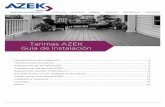Tarimas AZEK Guía de Instalación · Guía de Instalación ACABADOS MOLDURAS TARIMAS TERRAZAS BARANDALES ADOQUINES Lineamientos de instalación ... Color y Patrones de Acabado