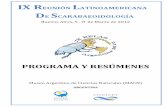 PROGRAMA Y RESÚMENES - museum.unl.edumuseum.unl.edu/research/entomology/RELAS/Argentina/Resumenes.pdf · Reunión Latinoamericana de Scarabaeoidología Buenos Aires 5 – 8 de Marzo