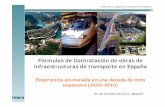 Fórmulas de Contratación de obras de infraestructuras de ... y CV/Moran_Ineco.pdf · infraestructuras de transporte en Españainfraestructuras de transporte en España Experiencia