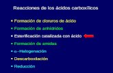 Reacciones de los ácidos carboxílicos - …depa.fquim.unam.mx/amyd/archivero/ACIDOSCARBOXILI... · Formación de cloruros de ácido Formación de anhídridos ... El metanol se adiciona