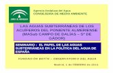 LAS AGUAS SUBTERRÁNEAS DE LOS ACUÍFEROS … · agencia andaluza del agua consejerÍa de medio ambiente las aguas subterrÁneas de los acuÍferos del poniente almeriense (masub campo