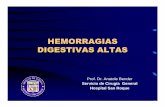 HEMORRAGIAS DIGESTIVAS ALTAS - blogs.unc.edu.ar · Transfundir sangre IV. Consultar con el ... • La alteración de la perfusión renal por la hipovolemia producen un aumento de