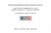 PROGRAMACIÓN DIDÁCTICA DEPARTAMENTO DE …lopedevega.org/contenidos/CCNN/CIENCIASNATURALES.pdf · 6.h Biología 2º bachillerato ... ACTIVIDADES COMPLEMENTARIAS Y ... cuantitativos