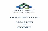 DOCUMENTOS ANÁLISIS DE COBRE - Blue Will Perú ... · Los remanente de las rmnstras se guardarán por un periodo måximo de 3 meses ... RESULTADO DE ANALISIS Cobre 11,44 Cu ... Mineral