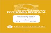 Cambio estructural regional en Colombia: una … · Los estudios previos han intentado determinar el nivel de dependencia espacial en la actividad económica a nivel municipal y ...