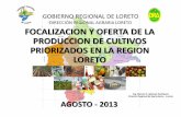 DIRECCIÓN REGIONAL AGRARIA LORETO … · gobierno regional de loreto direcciÓn regional agraria loreto focalizacion y oferta de la produccion de cultivos priorizados en la region