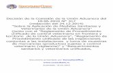 Decisión de la Comisión de la Unión Aduanera del - gob.mx · veterinario (vigilancia)" y "Requerimientos ... - control veterinario en la frontera aduanera y en el territorio de