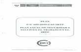 P 001-2018 Plan Anual de SSTstoreirtp.blob.core.windows.net/archivos/P001-2018.pdf · 2018-04-03 · ... Decreto Supremo 009-97-SA Normas Técnicas del Seguro Complementario de Trabajo