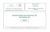 INVENTARIO DE BANCOS DE MATERIALES 2013 - Secretaría de … · 2014-03-31 · (informacion basica sobre localizacion y aprovechamiento de bancos de materiales petreos para construccion