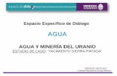 AGUA Y MINERÍA DEL URANIO - …economia.mendoza.gov.ar/wp-content/uploads/sites/44/2016/09/Agua-y... · Extracción del Mineral de Cantera 3. Lixiviación en pilas 4. Concentración