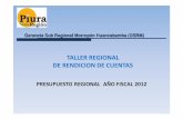 TALLER REGIONAL DE RENDICION DE CUENTAS - … · agua potable y construccion del sistema de desague en la localidad de tunal (distrito lalaquiz - prov. huancabamba) ... a la fecha