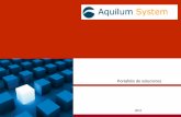 Portafolio de soluciones - Aquilum Systemaquilum.com/Docs/Portafolio/Portafolio soluciones Aquilum.pdf · almacenes (SGA mecalux) Generación automática de envíos a tiendas Algoritmos