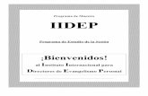 Programa de Maestro IIDEP - dwministries.orgdwministries.org/wp-content/uploads/2016/05/ISWDI-SPANISH-TEACHE… · tiendo a las sesiones de entrenamiento para mostrar su ... miembros