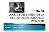 IES Juan López Morillas Profesor: Sergio Puerta · Primo de Rivera dimitió el 30 de enero de 1930 Fue sustituido por el general Dámaso Berenguer El régimen fue perdiendo todos