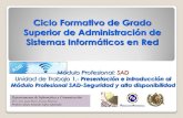 Presentación de la Asignaturadis.um.es/~lopezquesada/documentos/IES_1314/SAD/curso/UT... · 2013-09-20 · Administración de Sistemas Informáticos en Red en el ámbito de la Comunidad