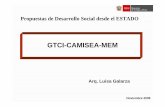 GTCI-CAMISEA-MEM - Ministerio de Energía y Minas · Gobiernos Regionales de Cusco, Ayacucho,Huancavelica ... Certificaciones de calidad de fibra y carne. Transporte. Maquinaria.