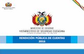 Presentación de PowerPoint - Ministerio de Gobierno - … · •se encuentra en etapa de socialización con la Policía Boliviana, FAM y Sector Transporte Seguridad Vial Promulgada