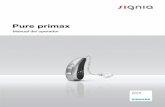 Pure primax - signia-pro.dk · Los controles de los audífonos también se pueden utilizar para cambiar, por ejemplo, el balance de sonido o el nivel de señal terapéutica para acúfenos.
