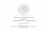 Agenda de Cambio Climático en México · • Desarrollo bajo en emisiones ... climático. • Política nacional de cambio climático incluyente Garantizando la coordinación y transversalidad