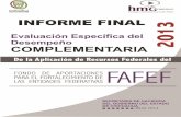 INFORME FINAL DE EVALUACIÓN ESPECÍFICA DEL DESEMPEÑO … · fondos del Ramo 33, entre ellos el Fondo de Aportaciones para el Fortalecimiento de las Entidades Federativas (FAFEF),