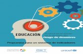 Educación en la gestión del - unicef.clunicef.cl/.../uploads/...indicadores-GRD-educacion.pdf · LAC1, a través del proyecto “Incidencia y fortalecimiento de capacidades para