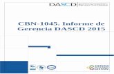 CBN-1045. Informe de Gerencia DASCD 2015 - … · En lo relacionado con la información de los contratos de prestación de servicios, los sectores de Salud e ... mejorar el clima
