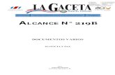 ALCANCE N° 219B - Portal Imprenta Nacional · ËSCAPADE SAMOA L'BEL como Marca de Fábrica y Comercio en clase(s): 3. Internacional(es). P ara ...