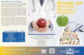 Descripción de los Estudios Grado en Nutrición Humana y · nutriciÓn y salud 6 fisiopatologÍa 6 famarcologÍa y toxicologÍa de alimentos 9 total créditos curso 60 tercer curso