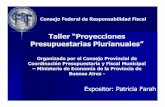 Taller “Proyecciones Presupuestarias Plurianuales” · Taller “Proyecciones ... Coordinación Presupuestaria y Fiscal Municipal ––Ministerio de Economía de la Provincia