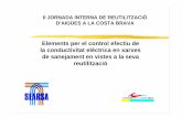 Elements per el control efectiu de la conductivitat ... · Control de la conductivitat elèctrica z La xarxa de sanejament a la Costa Brava és susceptible de la intrusió marina